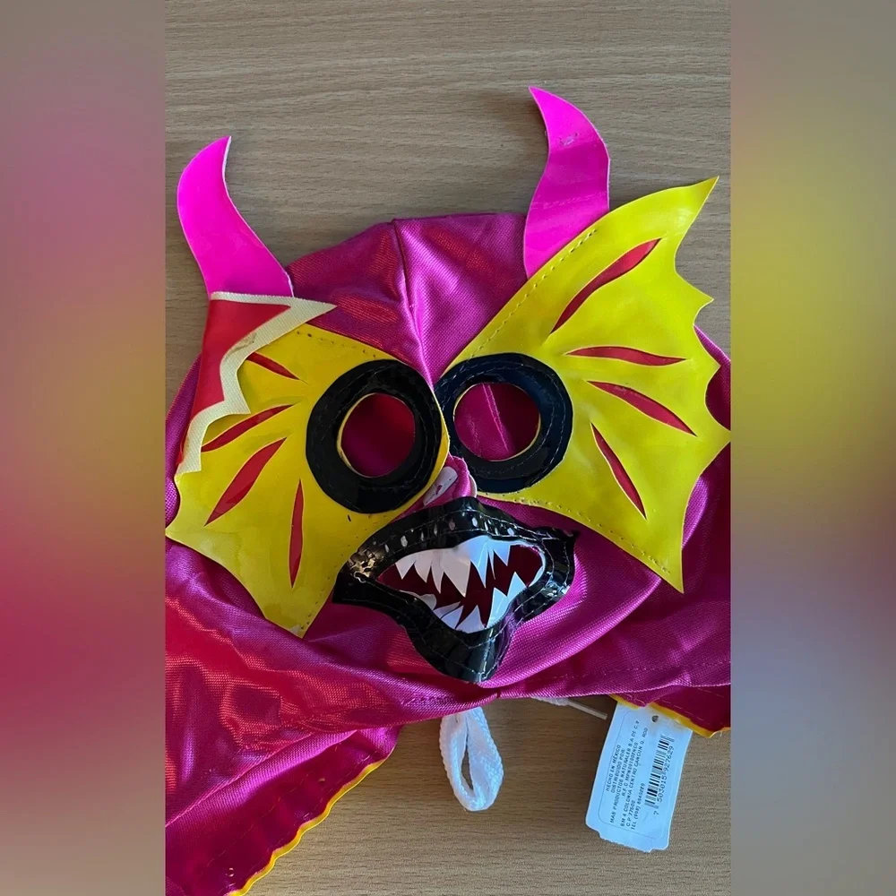 NWT Wresting pink and Yellow  Mask